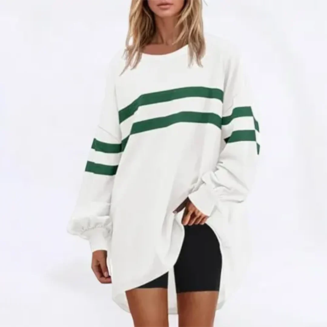 Stilla | Overdimensioneret Stribet Pullover Dame Largo