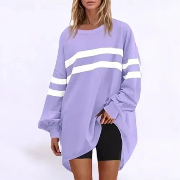 Stilla | Overdimensioneret Stribet Pullover Dame Largo