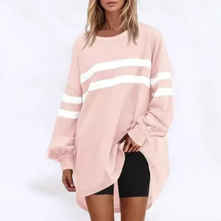Stilla | Overdimensioneret Stribet Pullover Dame Largo