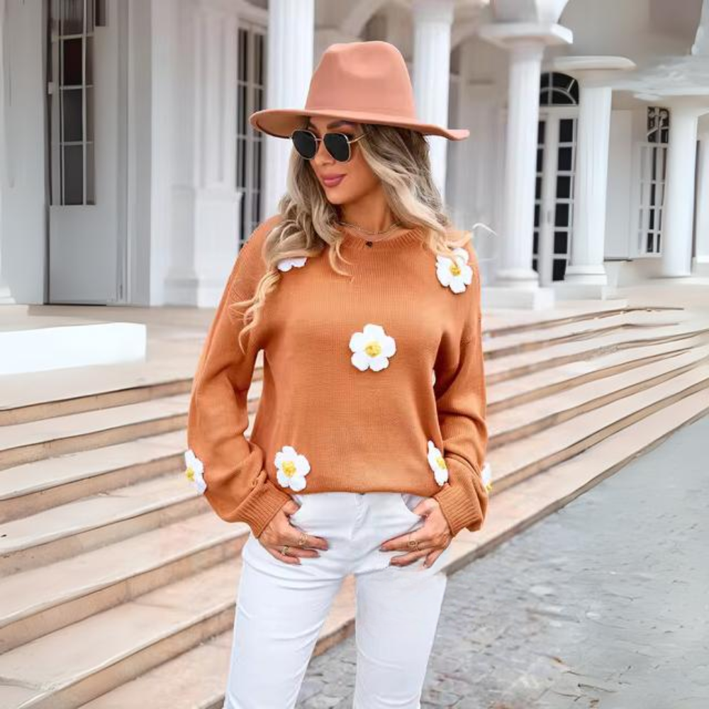 Stilla | Floral kvindepullover med mønster