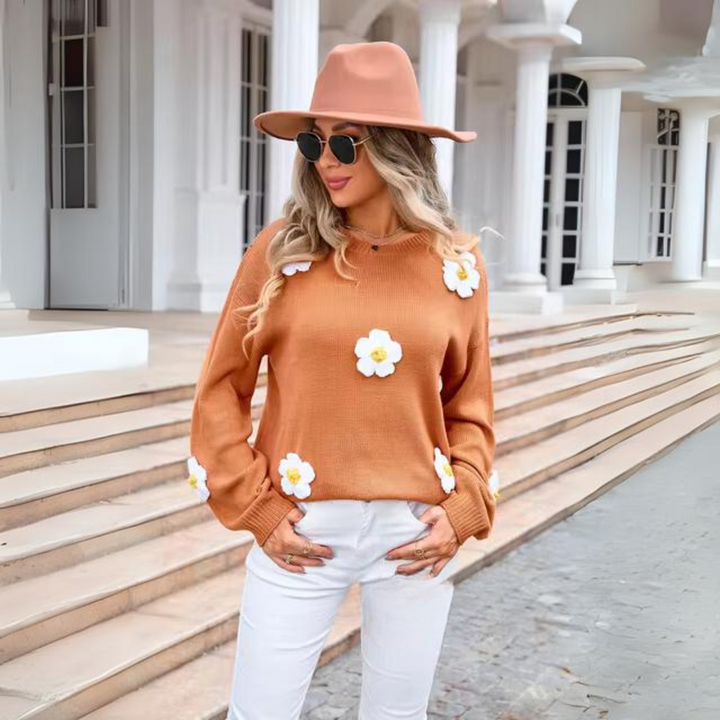 Stilla | Floral kvindepullover med mønster