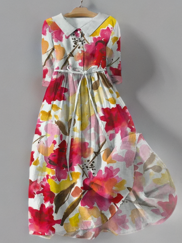 Stilla | Blondeblomsterkjole I Vintage Stil