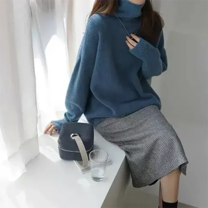 Stilla | Langærmet Pullover Med Rullekrave Til Dame
