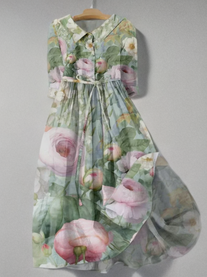 Stilla | Blondekjole Med Blomstermotiv