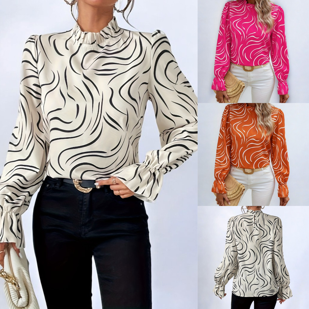 Stilla | Elegant mønsterbluse