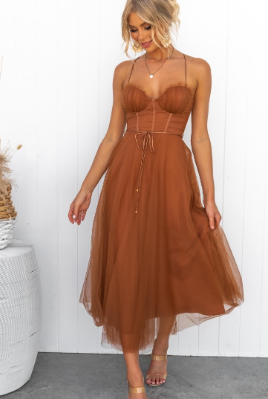 Stilla | Moderne Prinsesse Strammet Chiffon Aften Kjole