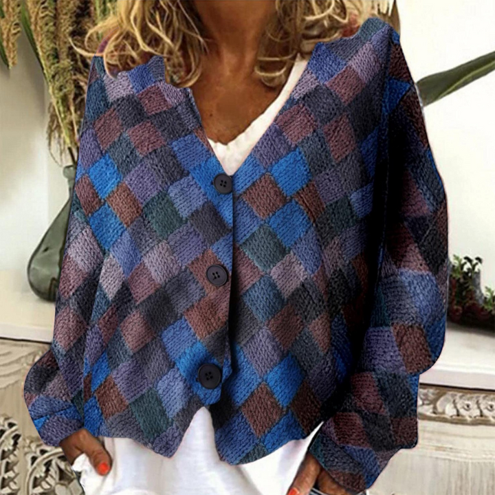 Stilla | Stylish Jakke med V-Hals og Knapper