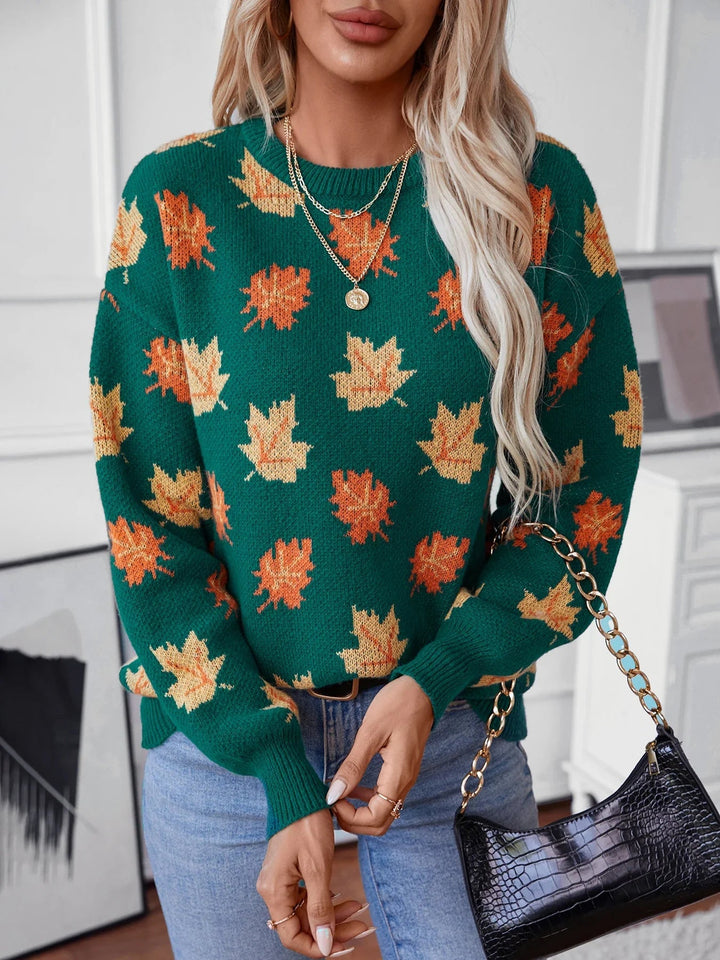 Stilla | Kvinders Sweater med Bladmønster