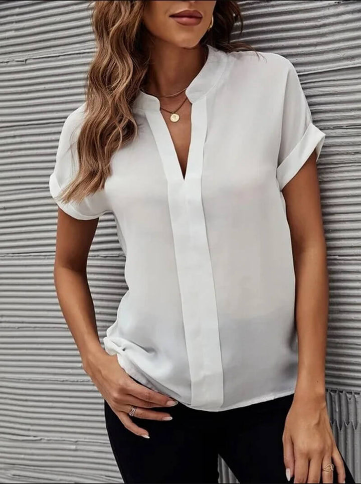 Stilla | Elegant Bluse med V-Udskæring