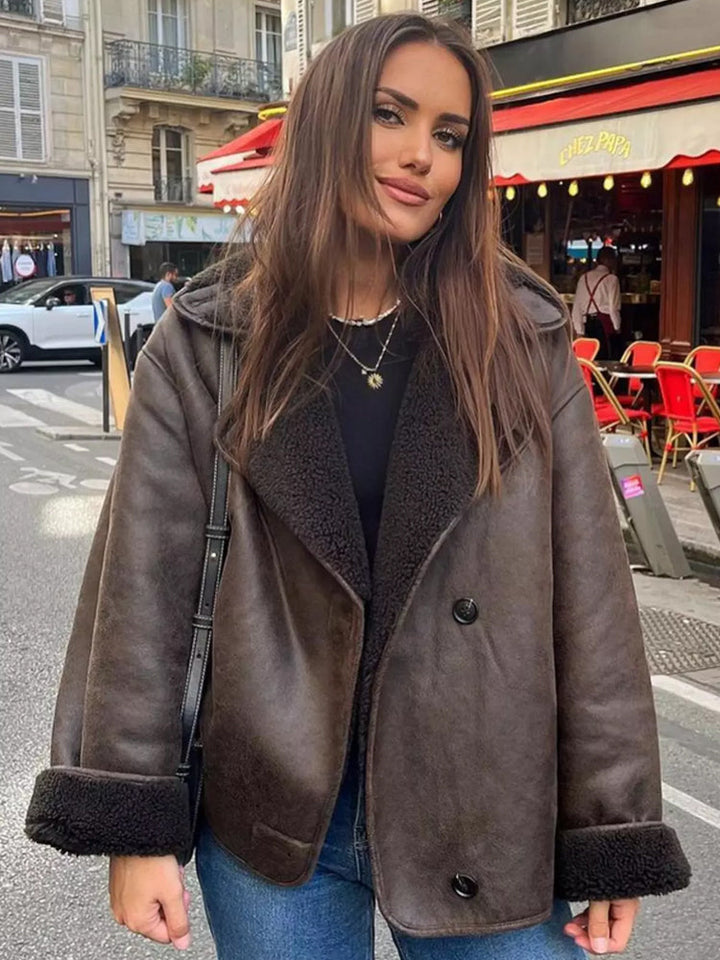 Stilla | Oversized vest til kvinder med pels