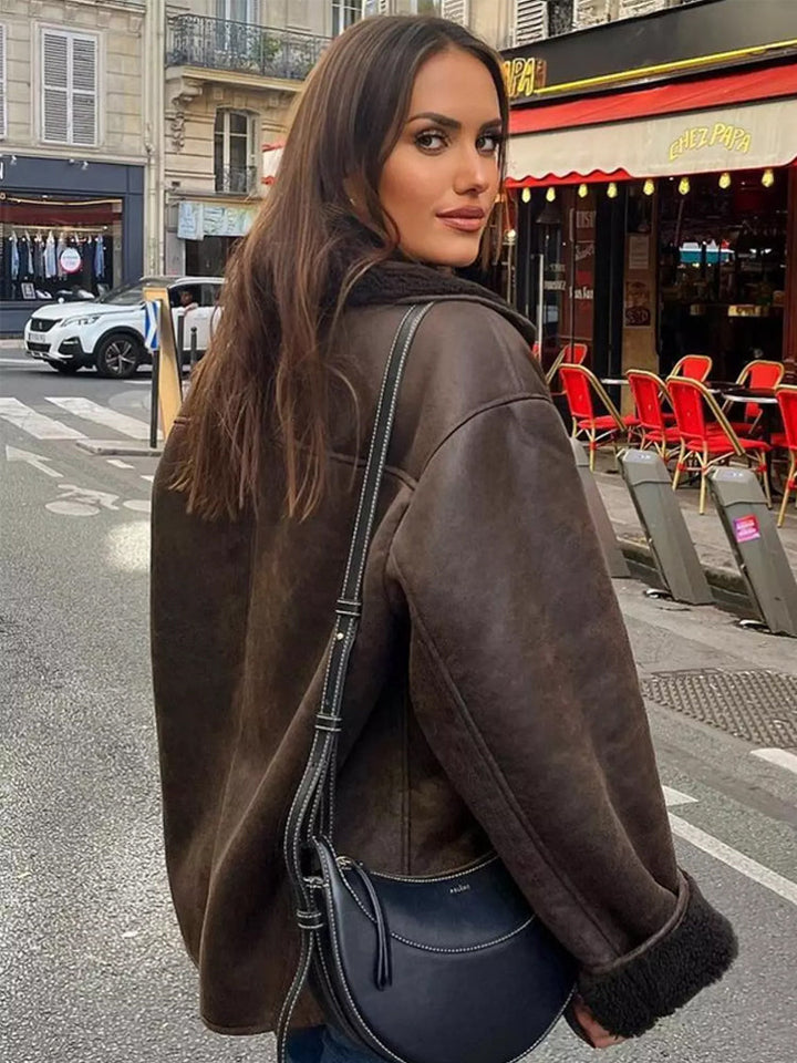 Stilla | Oversized vest til kvinder med pels