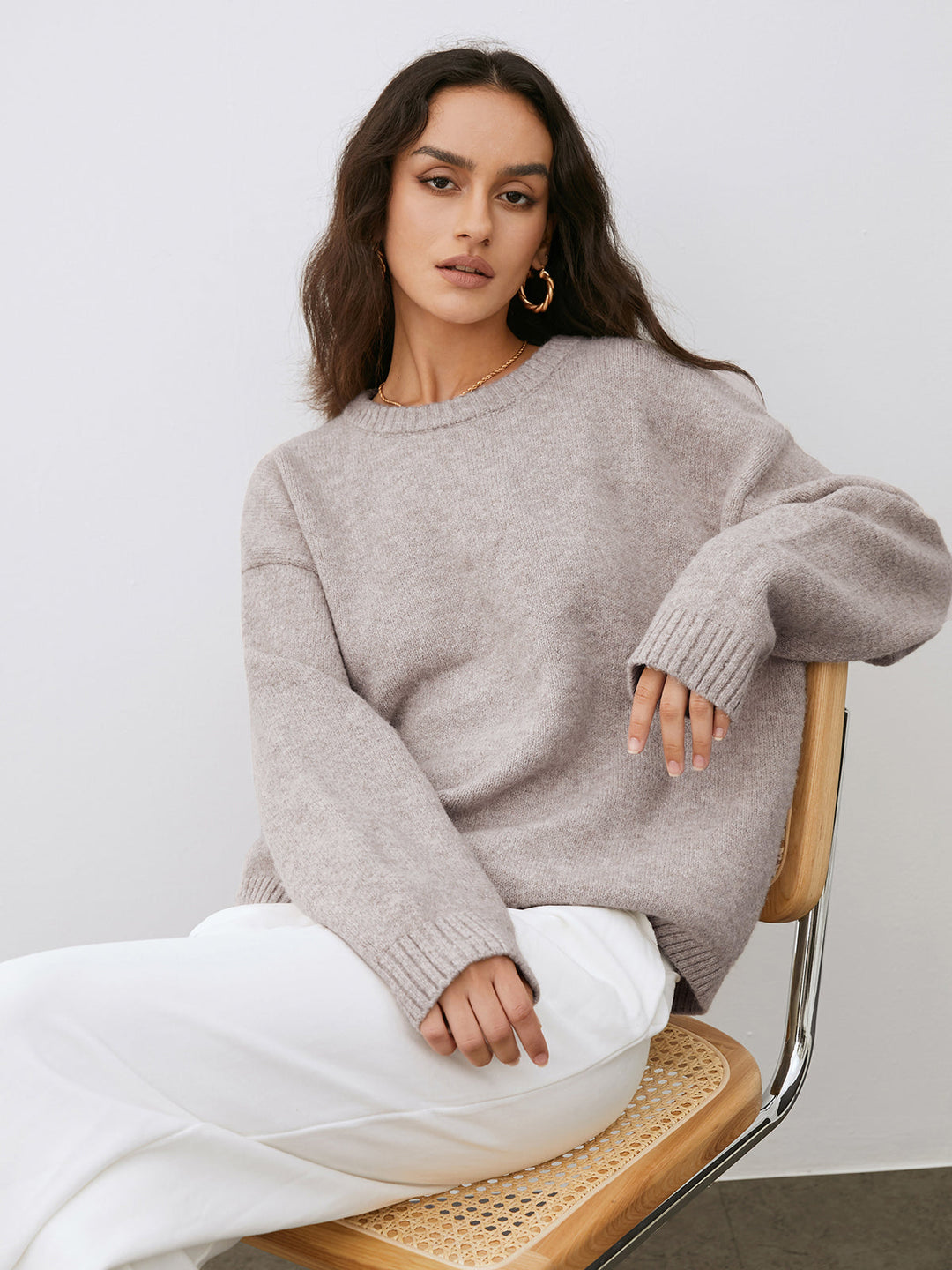 Stilla | Casual Strikpullover Til Kvinder I Efteråret