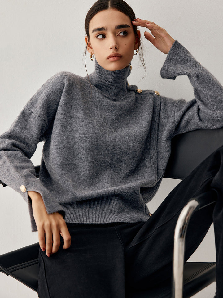 Stilla | Grå Mønstret Pullover