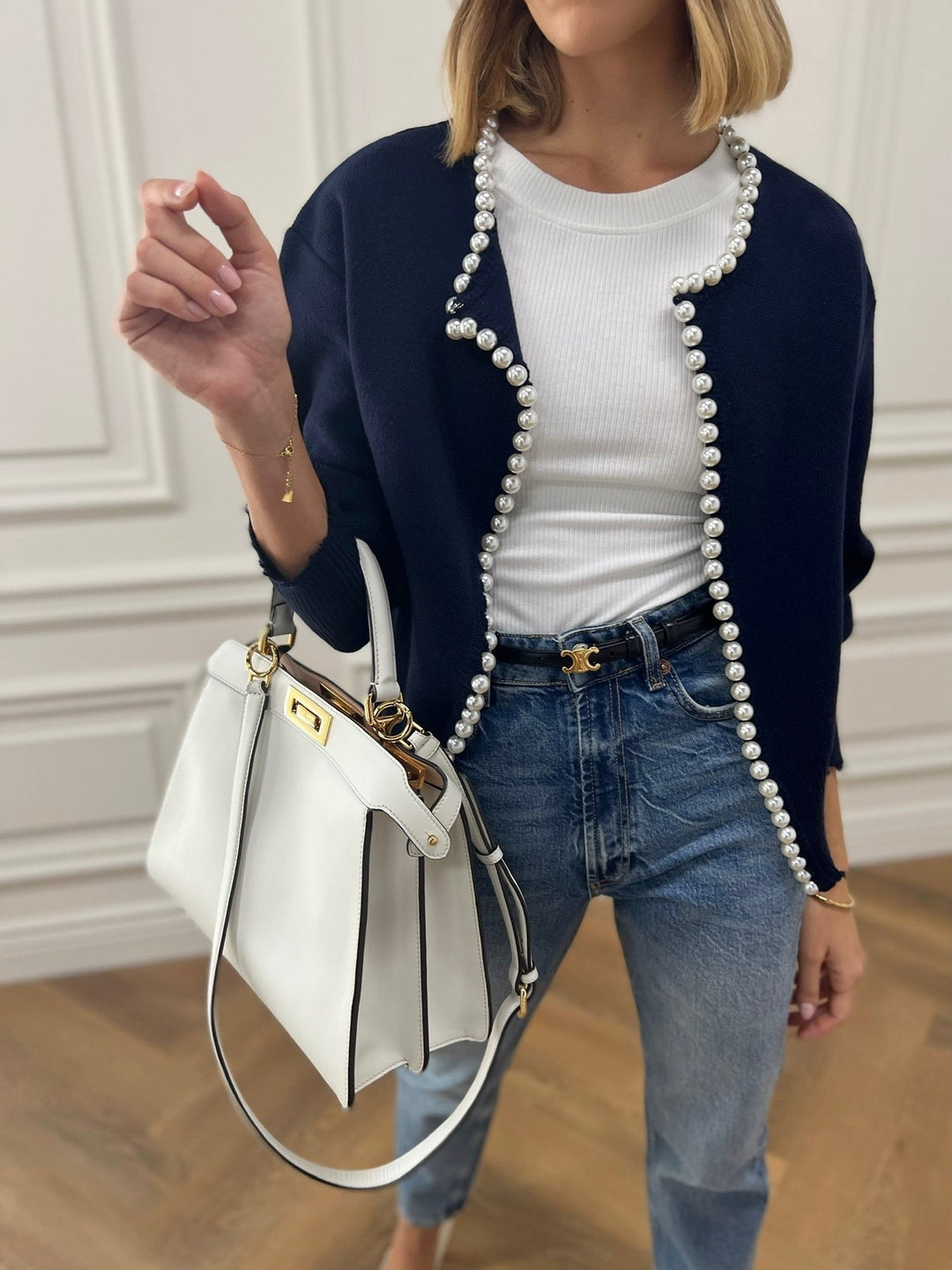 Stilla | Perle Cardigan Med Revne Kant