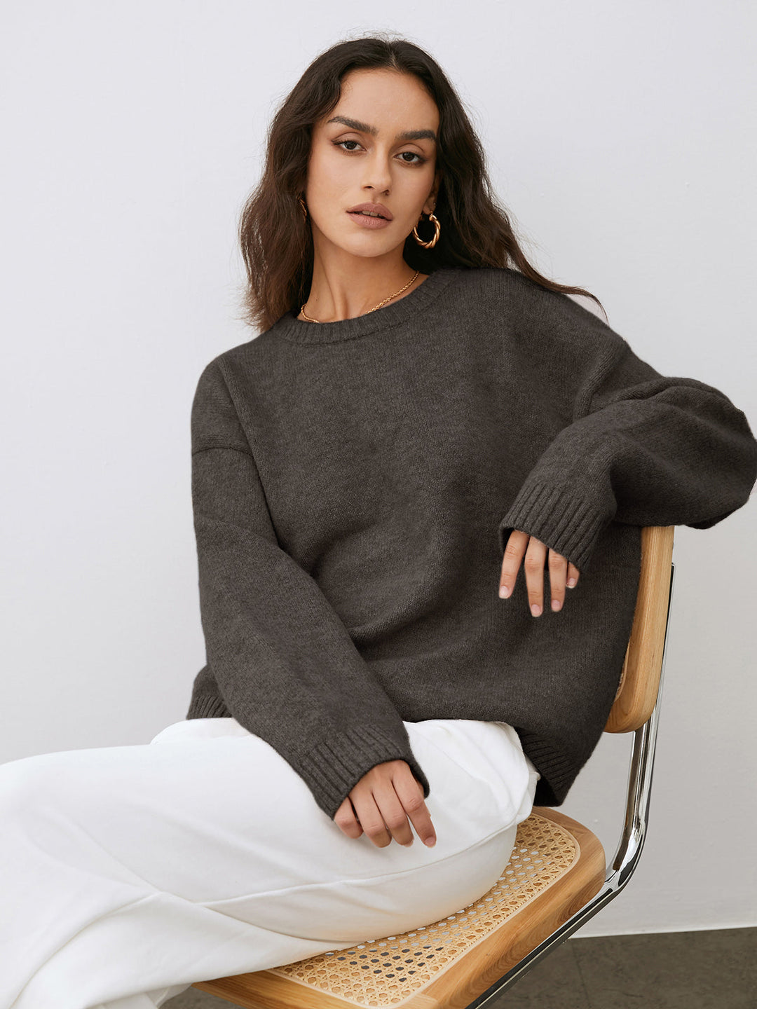 Stilla | Casual Strikpullover Til Kvinder I Efteråret