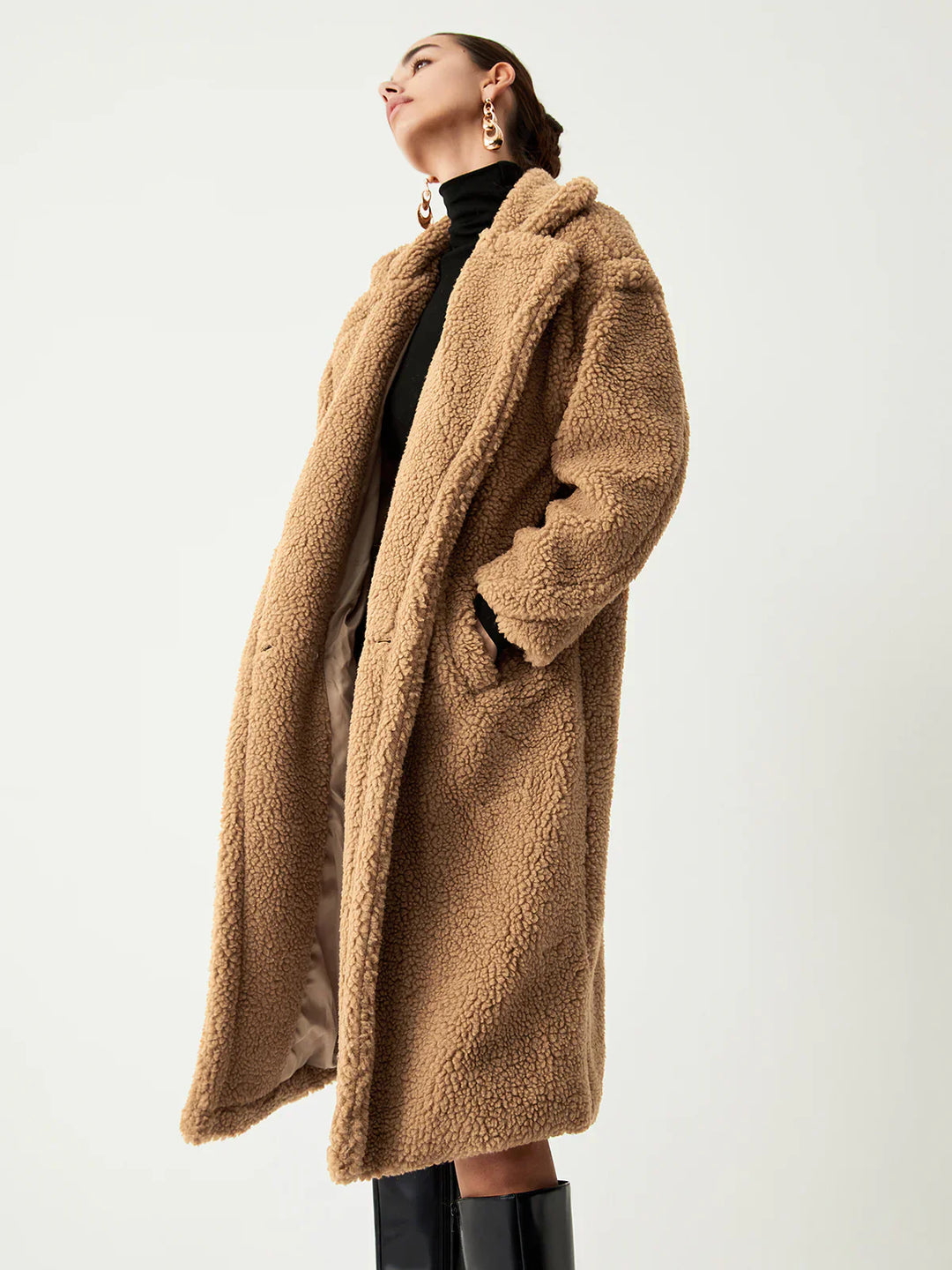 Stilla | Dobbelt Lomme Flurry Longline Fleecejakke