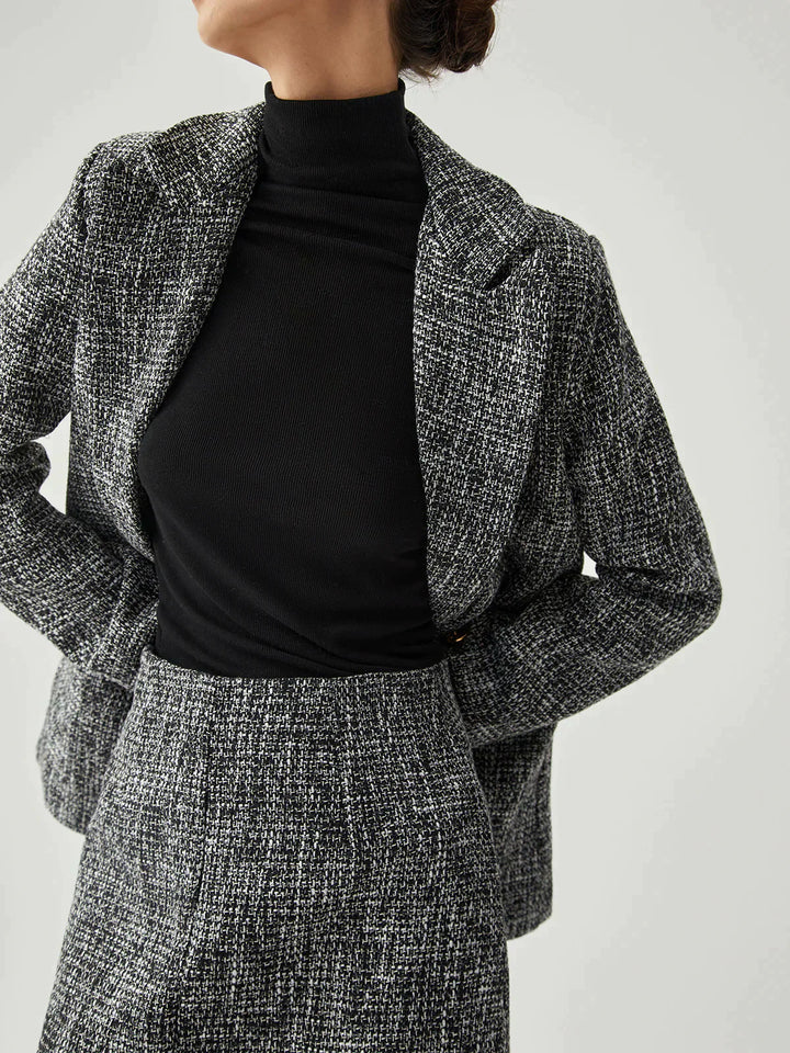 Stilla | Grå Blazer Og Nederdel Sæt
