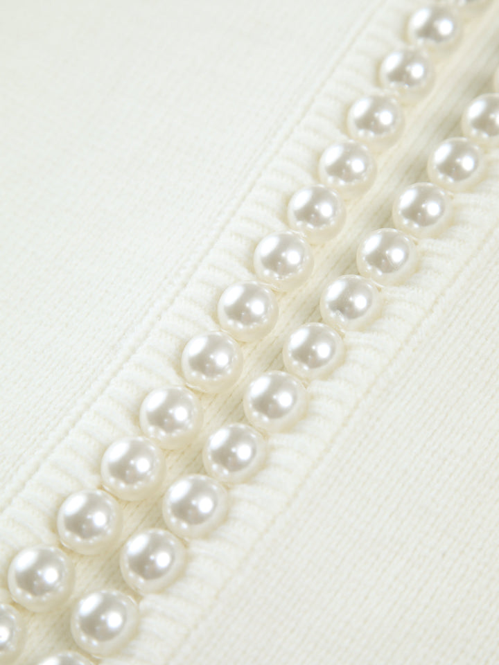 Stilla | Perle Cardigan med revnet kant