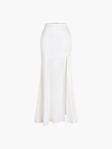 Stilla | Satin Nederdel Patchwork