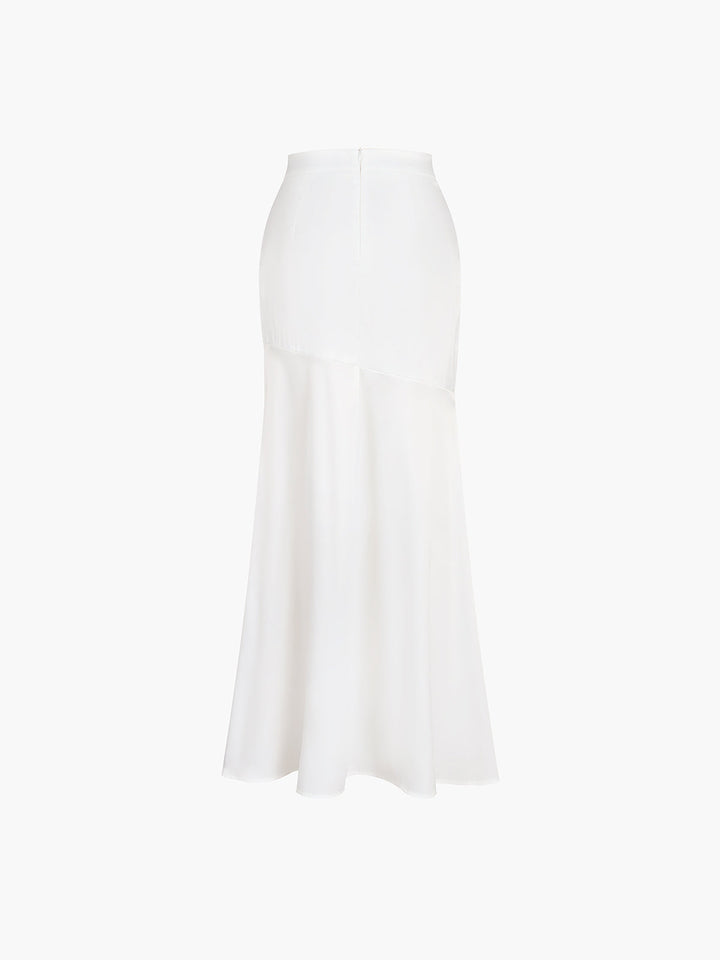 Stilla | Satin Nederdel Patchwork