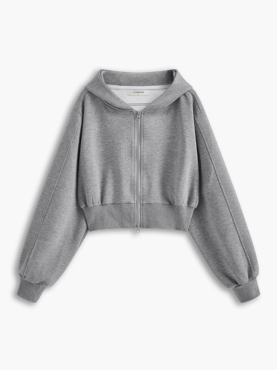 Stilla | Langærmet Zip Crop Hoodie