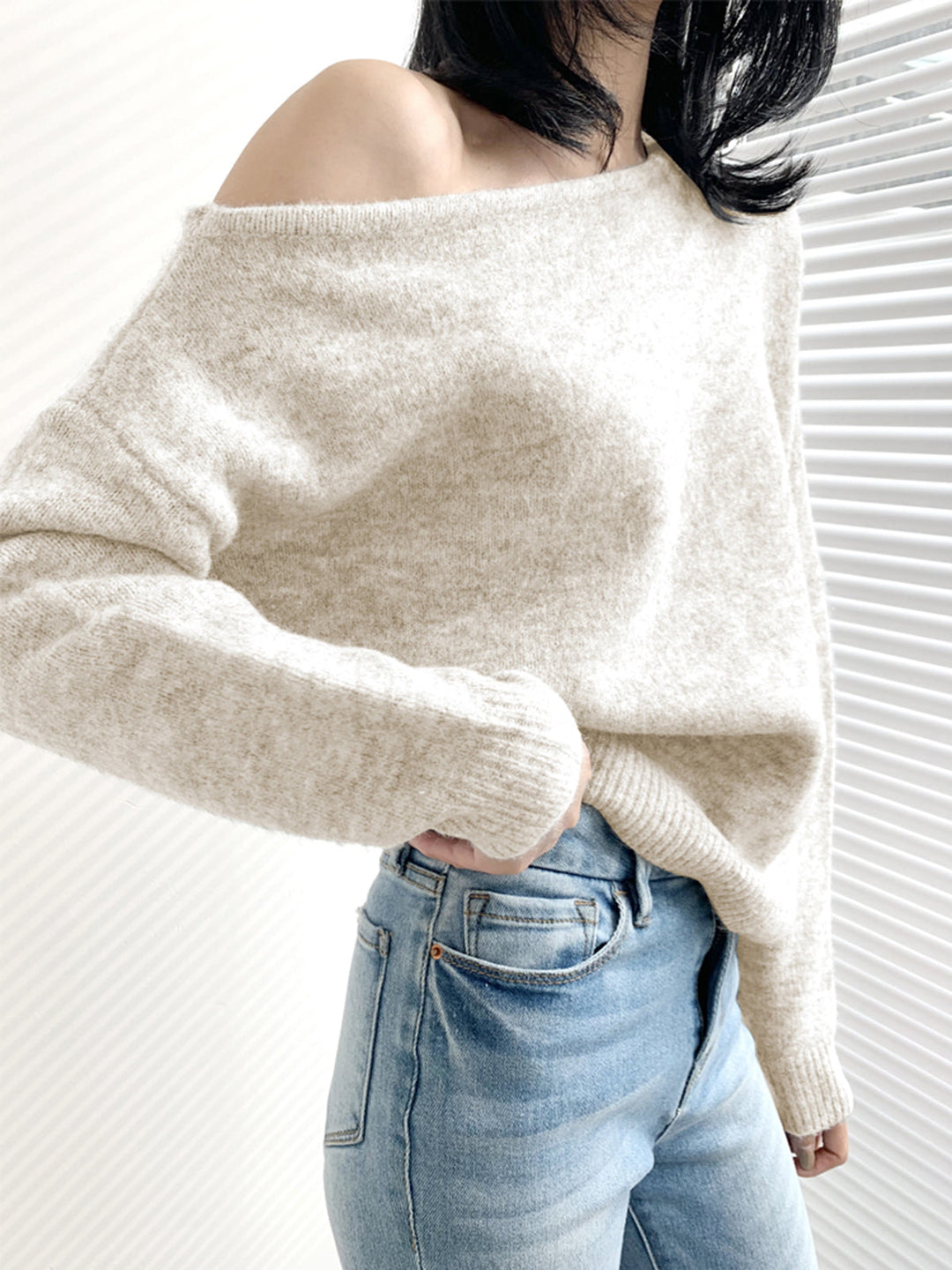 Stilla | Asymmetrisk Sweater Med En Skulder