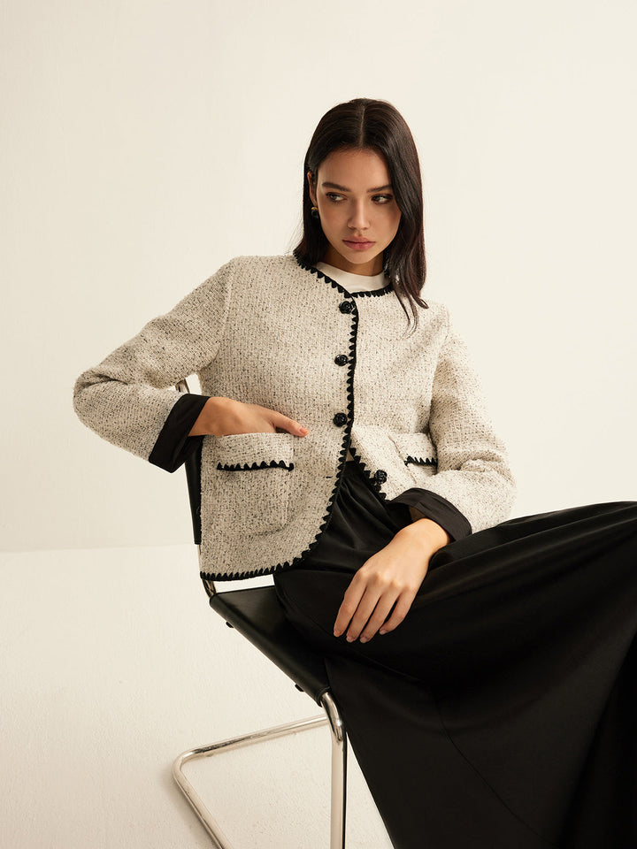 Stilla | Trim Tweed Kort Jakke