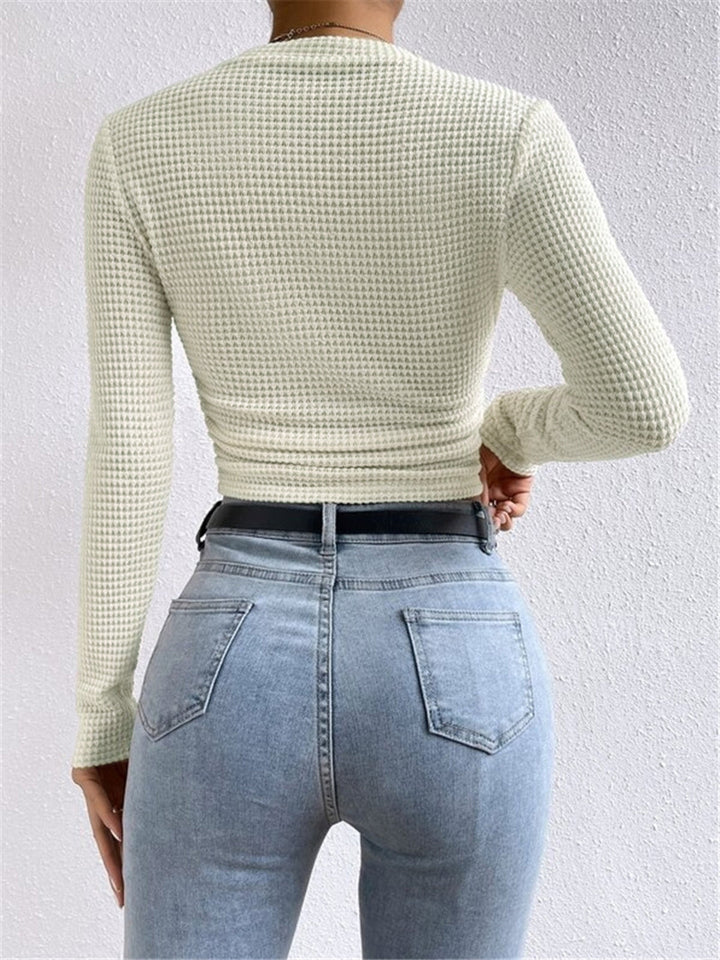Stilla | Slim-Hoodie I Vaffelmønster