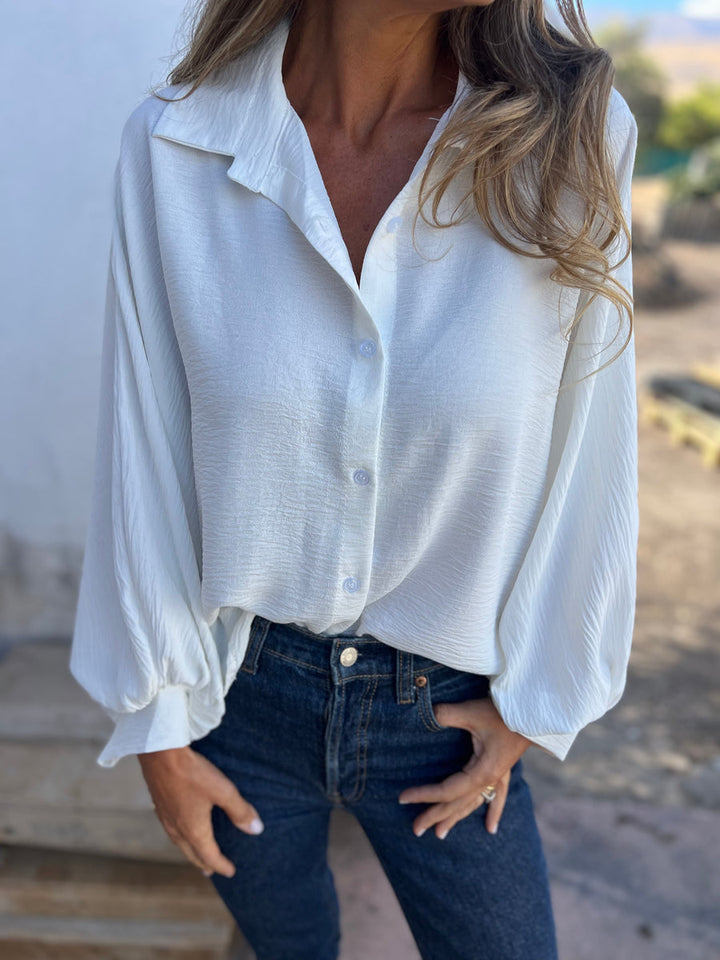 Stilla | Lang Bluse Med Knapper