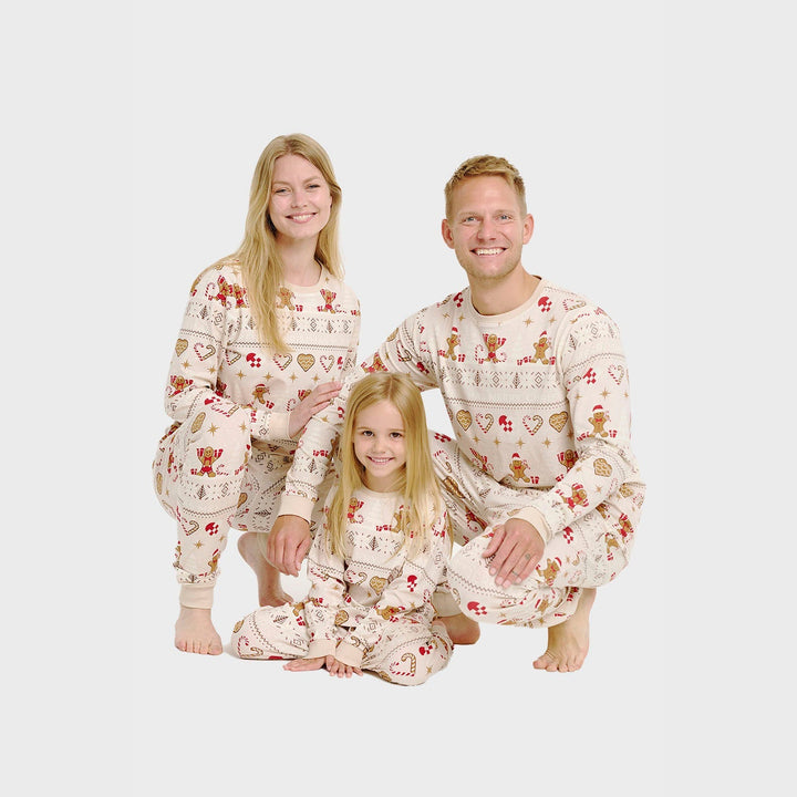 Stilla | Julekiks Jule-pyjamas beige Herrer