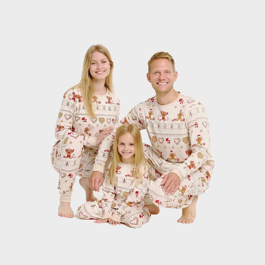 Stilla | Julecookies Jule-pyjamas beige Dame