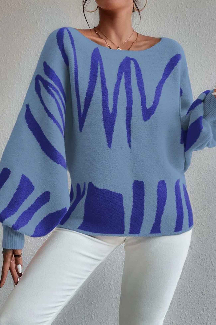 Stilla | Pullover med geometriske lanterneærmer