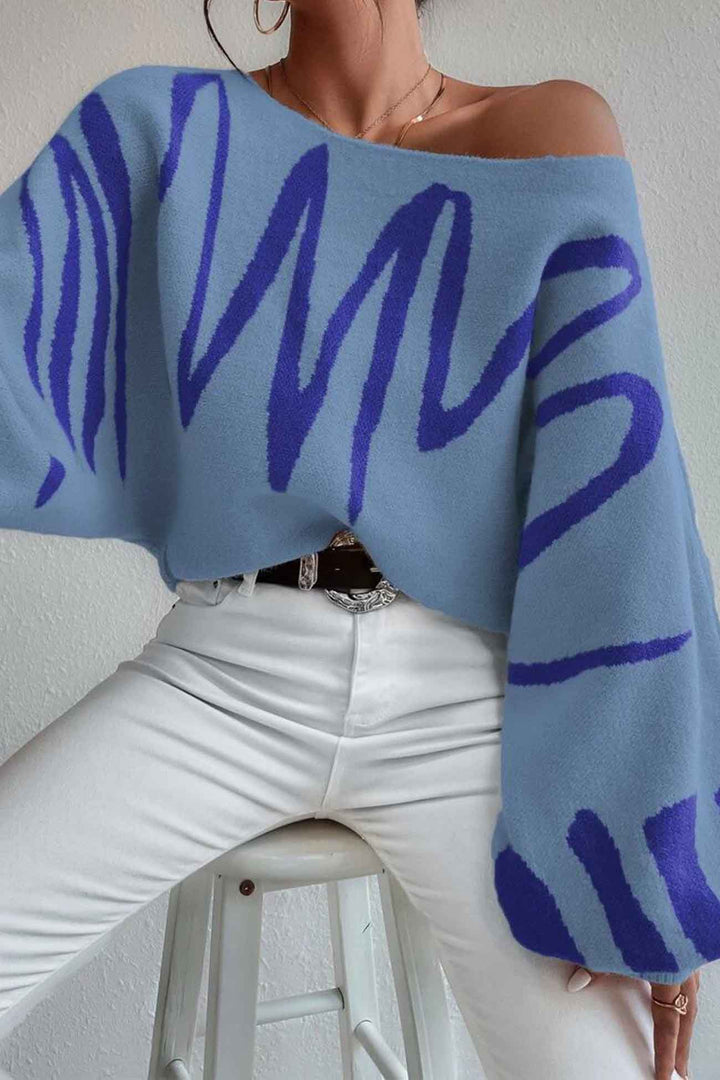 Stilla | Pullover med geometriske lanterneærmer