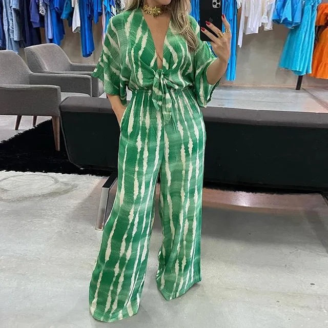 Stilla | Jumpsuit Med V-hals Til Kvinder
