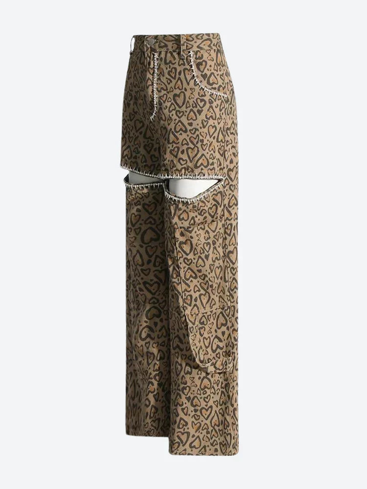 Stilla | Leopard Hule Retro Jeans
