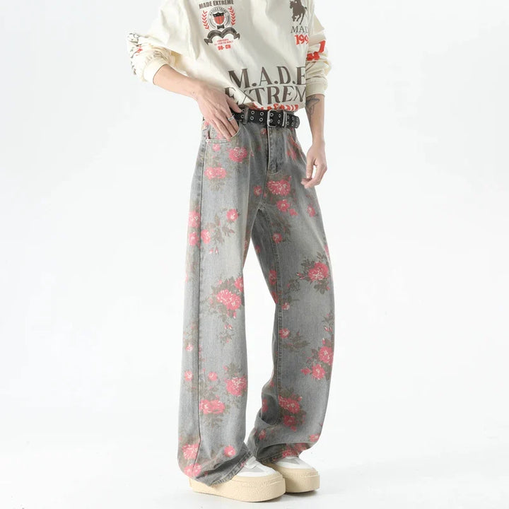 Stilla | Jeans med Blomsterprint til Herrer