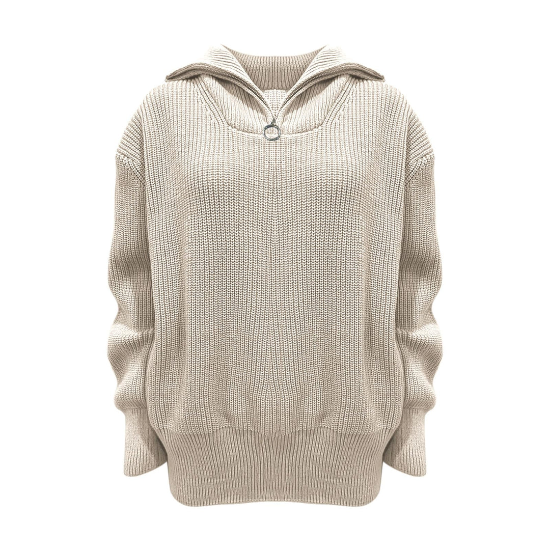 Stilla | Pullover med lynlås og ståkrave