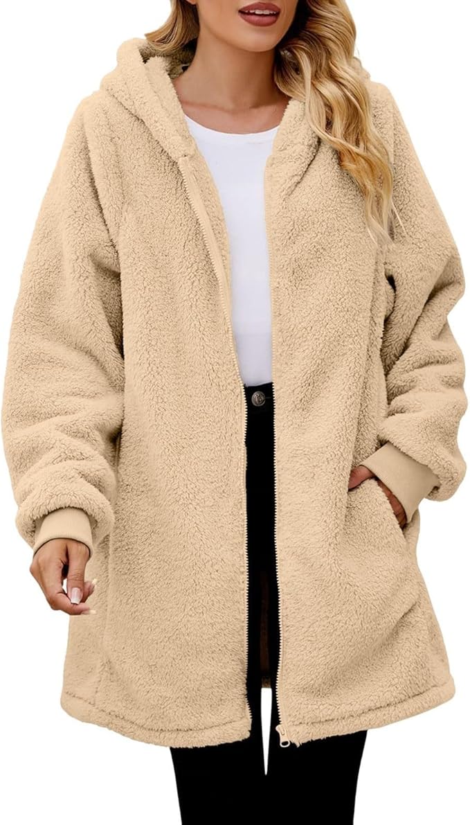 Stilla | Teddy Fleece Jakke Varm Frakke Til Kvinder