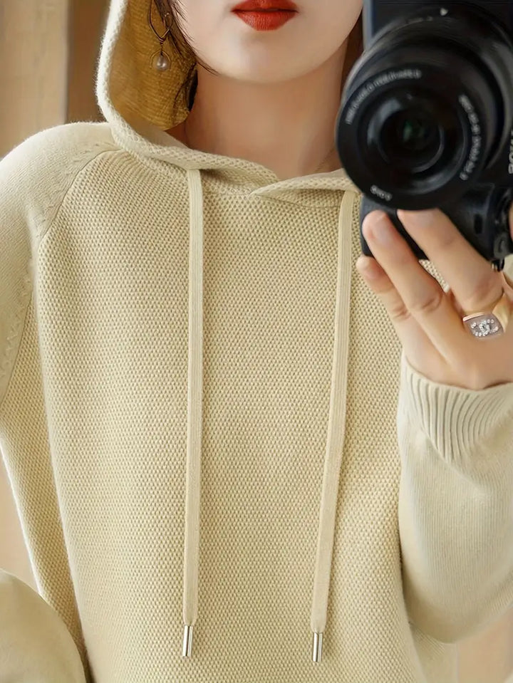 Stilla | Hættepullover Med Snøre, Løs Sweatshirt Med Lange Ærmer