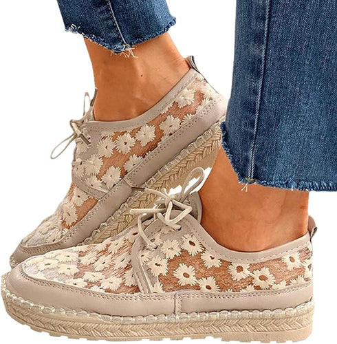 Stilla | Flade Sneakers Med Blonder