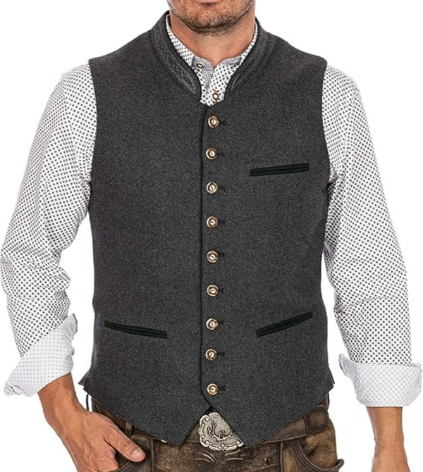 Stilla | Elegant herres traditionel vest grå