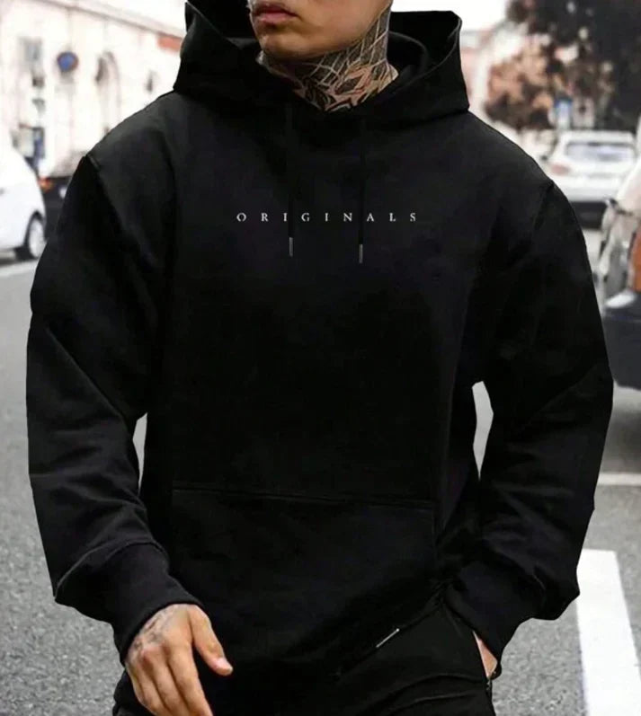 Stilla | Streetwear Efterårs Hoodie med Hætte til Mænd