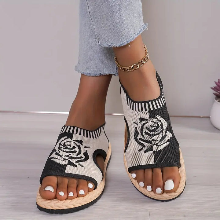 Stilla | Dame Sandaler Med Blomstermotiv