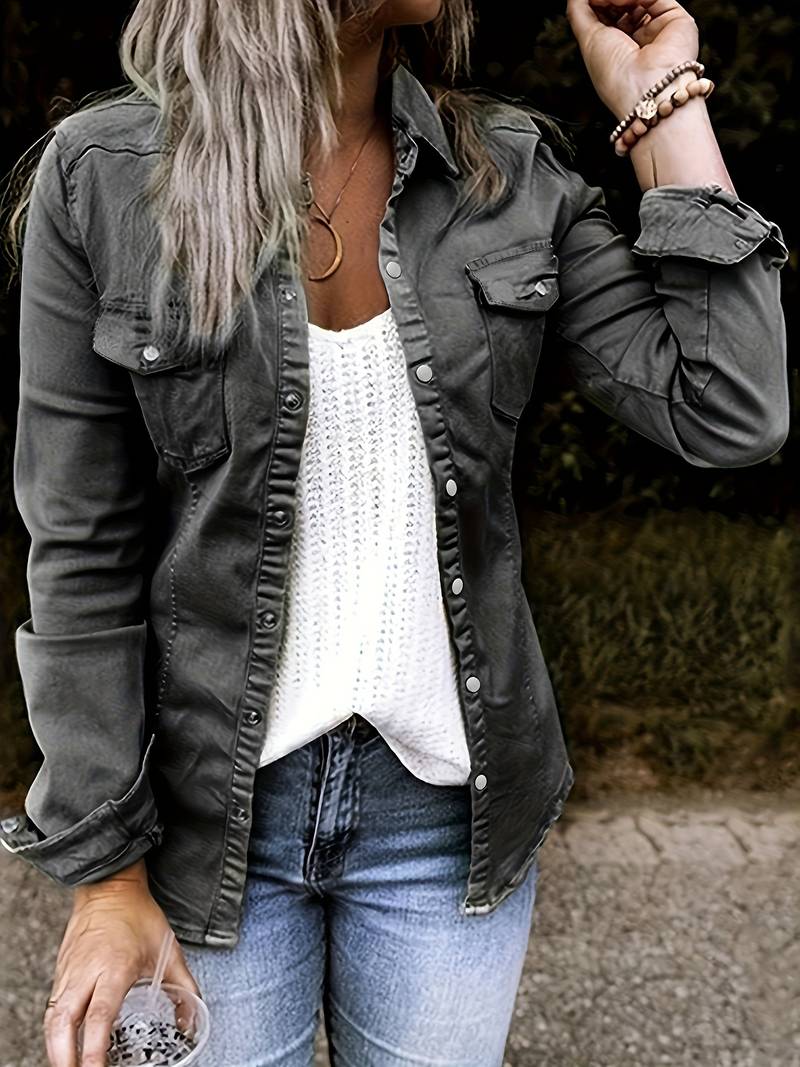 Stilla | Denim Jacket Med Frontlomme