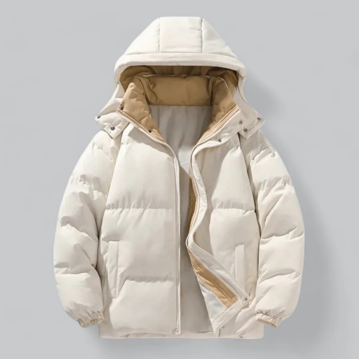 Stilla | Isoleret Hoodie-Pufferjakke til mænd — Klar til vinter