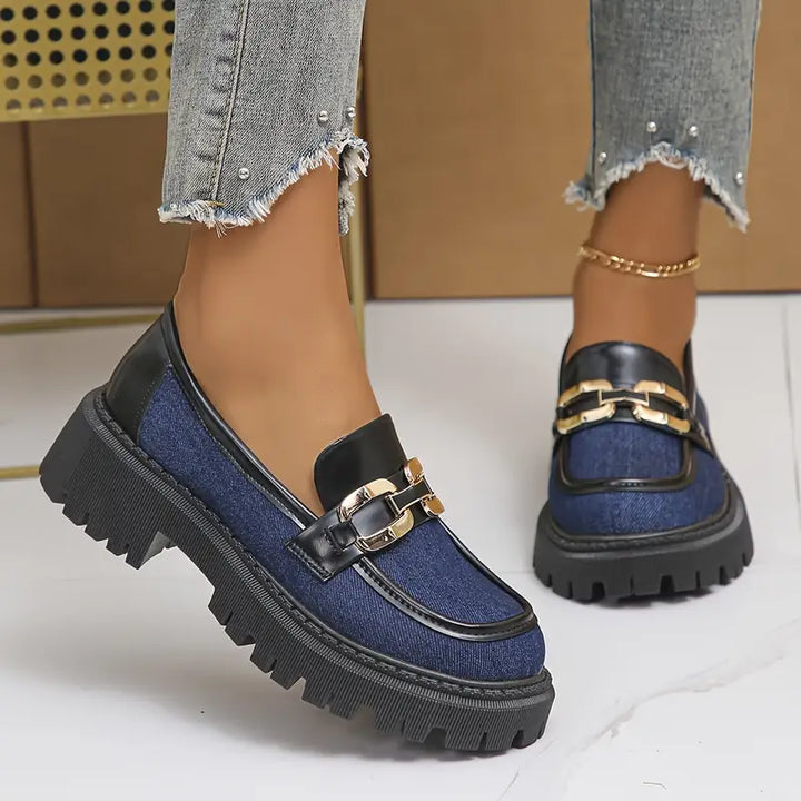Stilla | Preppy Preppy Dreng Slip on Med Gummi Og Geometrisk Design