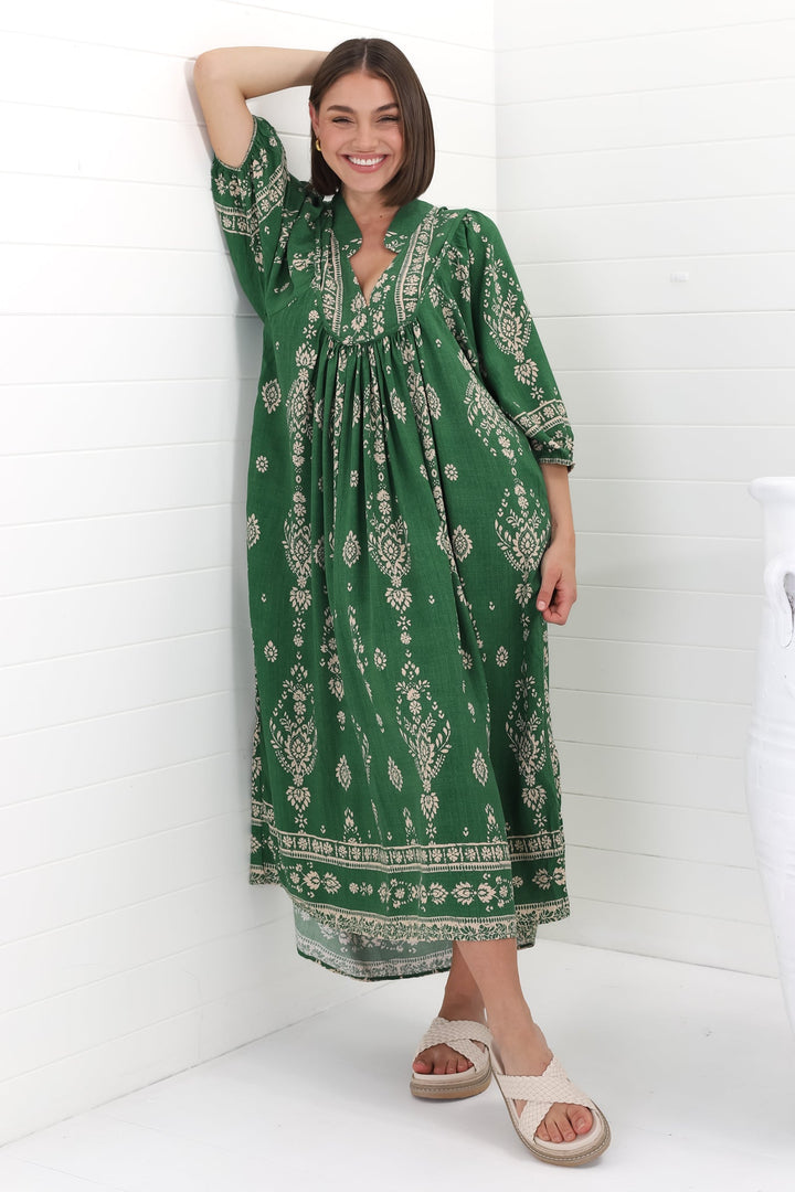 Stilla | Luftigt Boho Midi Kjole