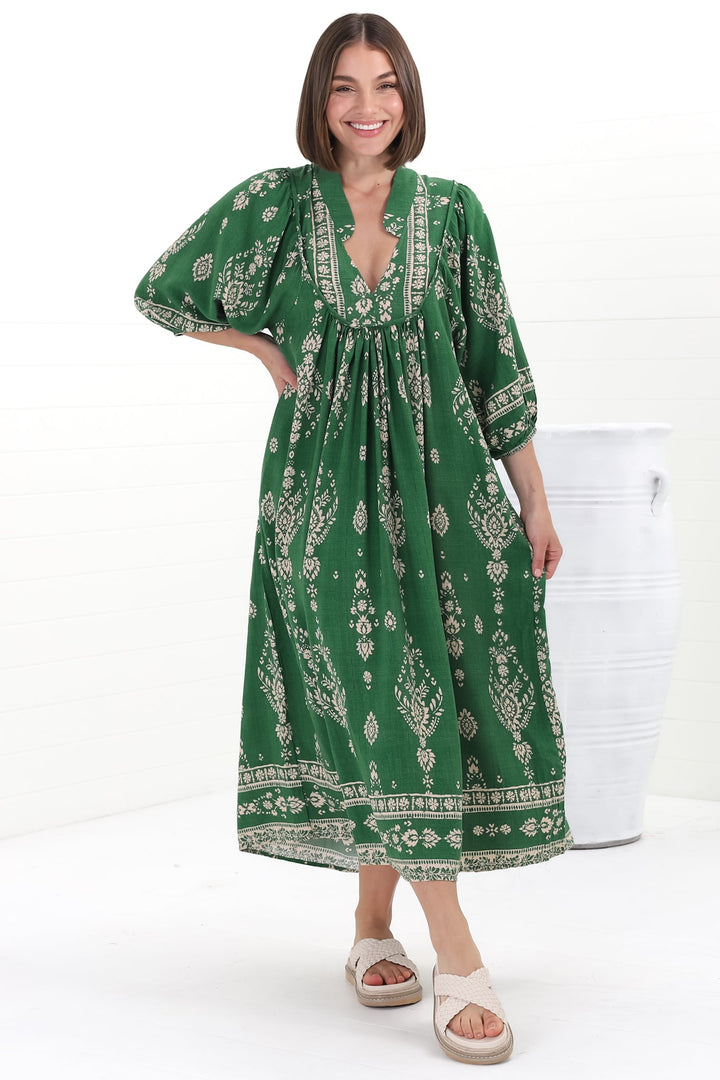 Stilla | Luftigt Boho Midi Kjole