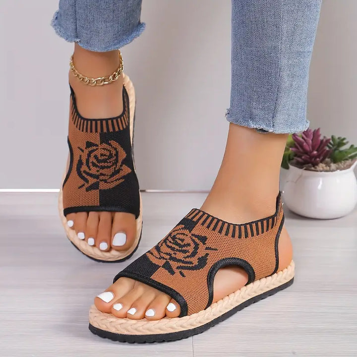 Stilla | Dame Sandaler Med Blomstermotiv
