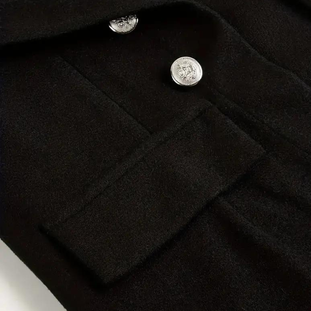 Stilla | Blazer med forknapper i sort - Stilfuld og alsidig
